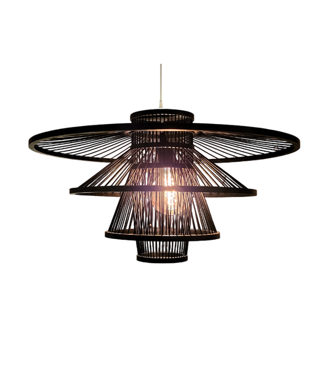 Lampada a Sospensione in Bambù Fatta a Mano - Mason D60xA33cm