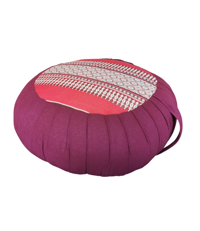 Thais Kussen Meditatie Zitkussen Rond Zafu D40xH17cm Bordeauxrood