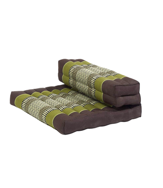 Fine Asianliving Thai Cushion Yogaseat 50x75x12cm Foldable Meditation Mat Pillow Block Kapok Green