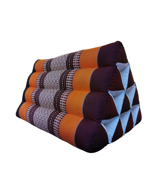 Cuscino Triangolare Cuscino per Meditazione Tailandese 50x30cm Rosso Arancione
