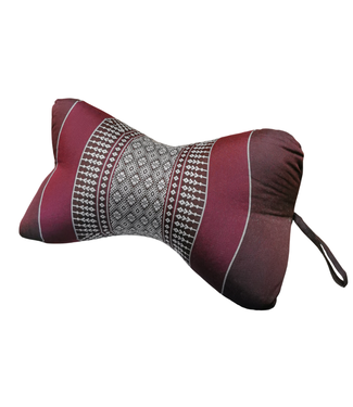 Fine Asianliving Almohada para cuello Tailandés Meditación 18x32cm  Taupe Malva