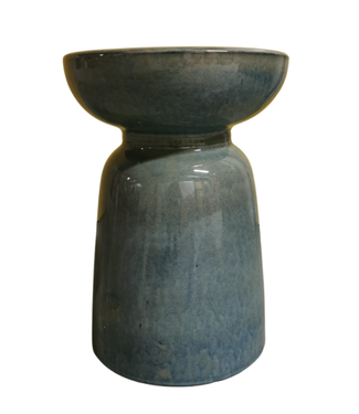 Fine Asianliving Ceramic Garden Stool Green Blue Handmade - Gaia D33xH46cm