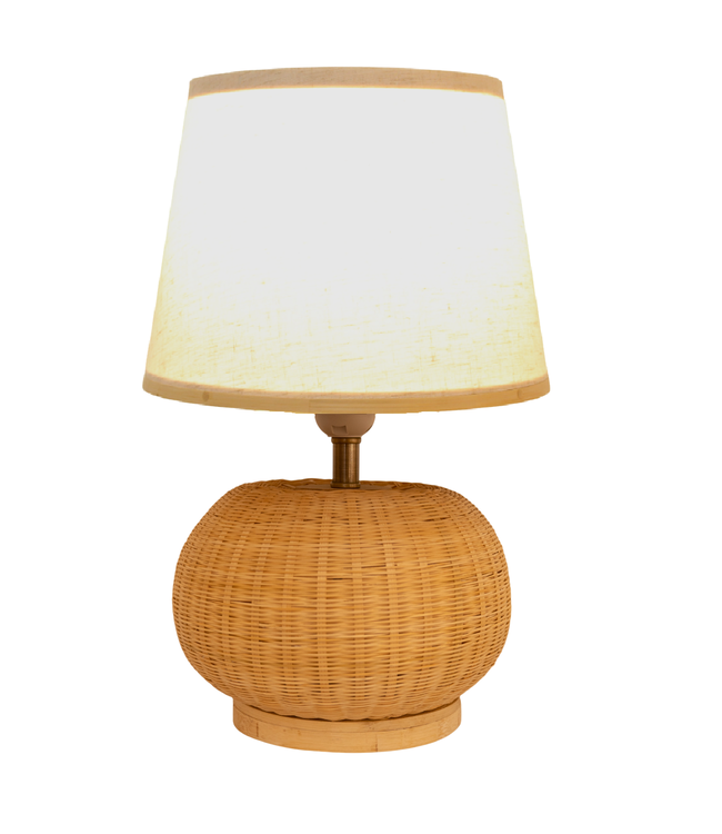 Bamboo Webbing Table Lamp Natural Handmade - Aspen D26xH37cm