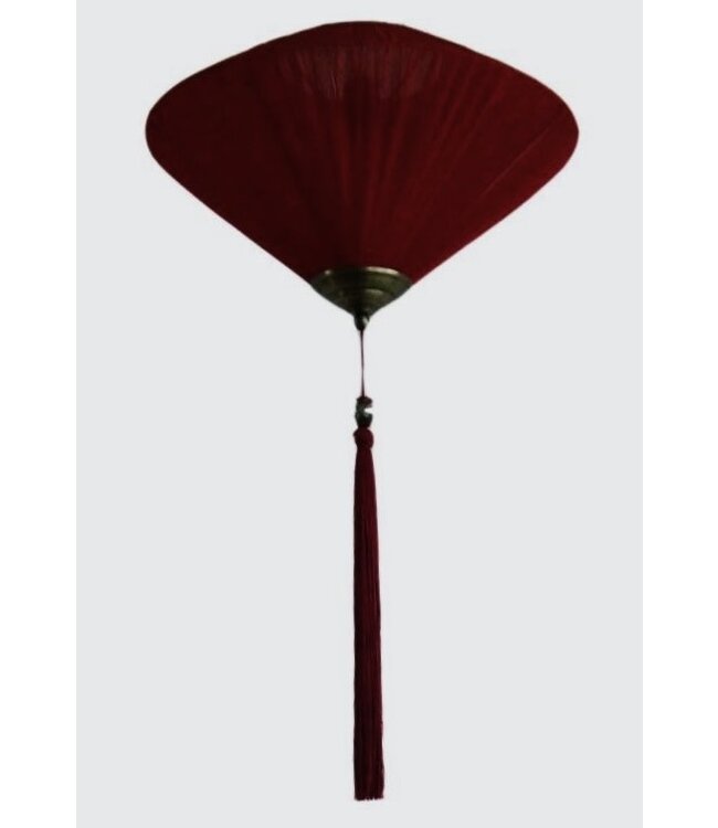 Lampada Cinese Rosso Borgogna Seta D50xA30cm