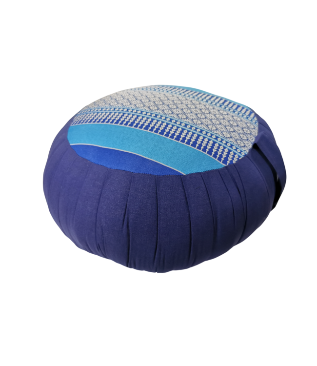 Thais Kussen Meditatie Zitkussen Rond Zafu D40xH17cm Blauw Ocean