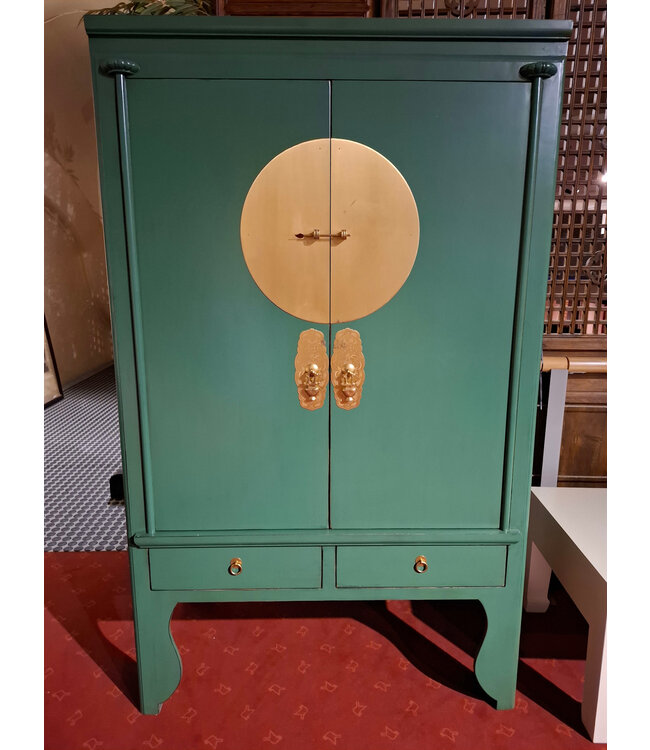 OUTLET Chinese Bruidskast Blue Lagoon - Orientique Collection B100xD55xH175cm ZELF AFHALEN