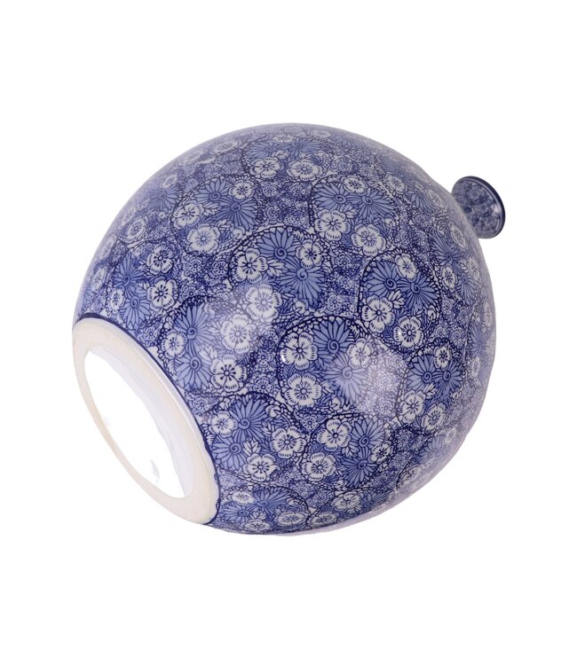 Chinese Vase Porcelain Blue Blossoms Hand-Painted D36xH44cm