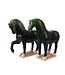 Caballo Chino Dinastía Tang Cerámica de Terracota Verde Hecho a Mano Juego/2 An41xP15xAl41cm