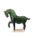 Chinesisches Pferd Tang-Dynastie Terrakotta-Keramik Grün Handgefertigt Set/2 B41xT15xH41cm