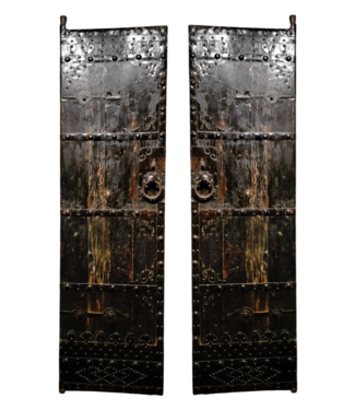 Fine Asianliving Antique Chinese Door Set/2 W70xH241cm