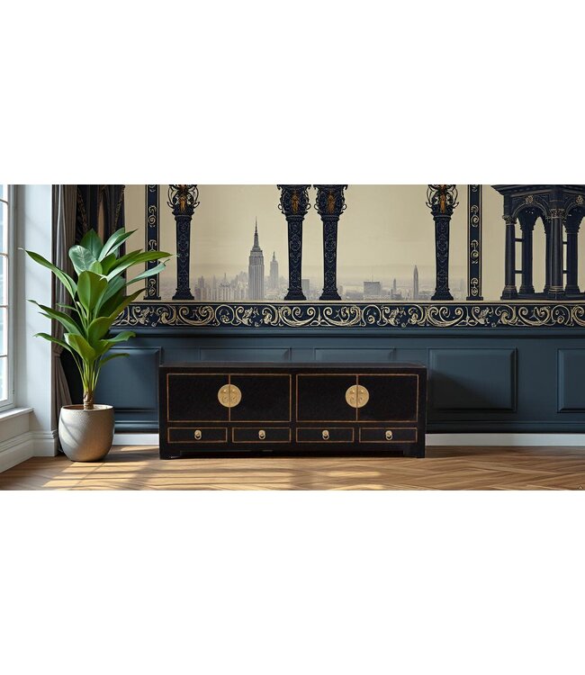 Mueble TV Chino Ónix Negro - Orientique Colección An130xP40xAl45cm