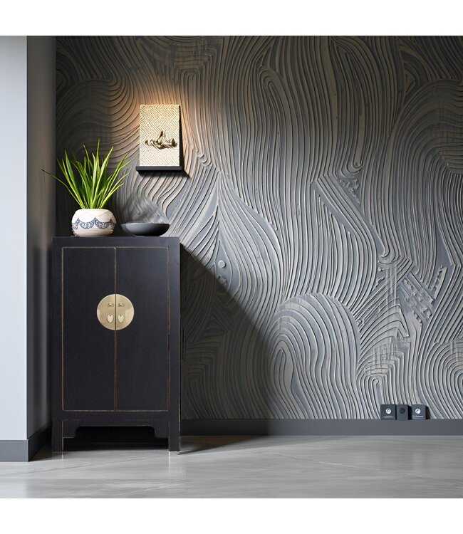 Armadio Cinese Onice Nero - Orientique Collezione L70xP40xA120cm