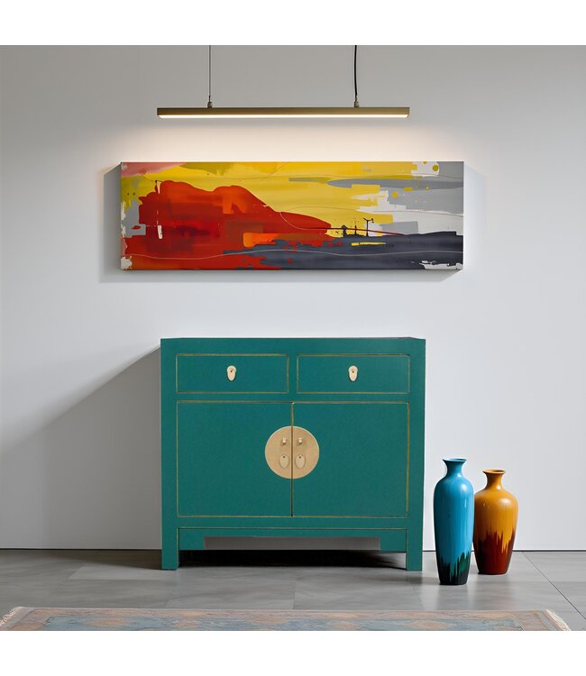 Chinese Kast Teal - Orientique Collectie B90xD40xH80cm