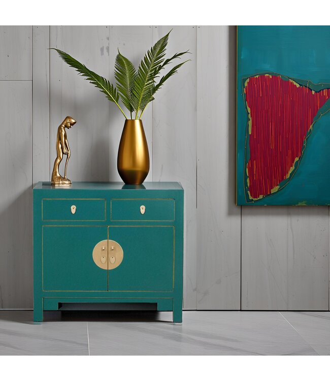 Armadio Cinese Verde Acqua - Orientique Collezione L90xP40xA80cm