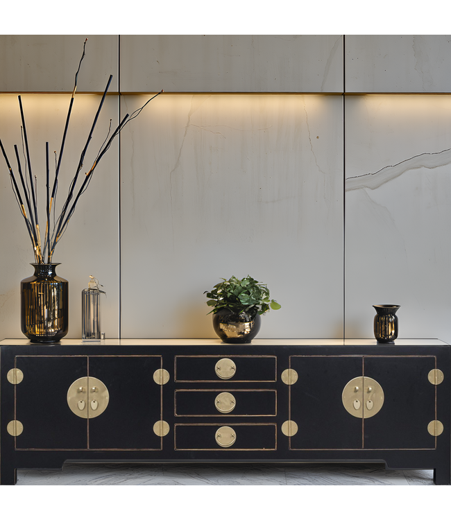 Mobile TV Cinese Onice Nero - Orientique  Collezione L175xP47xA54cm