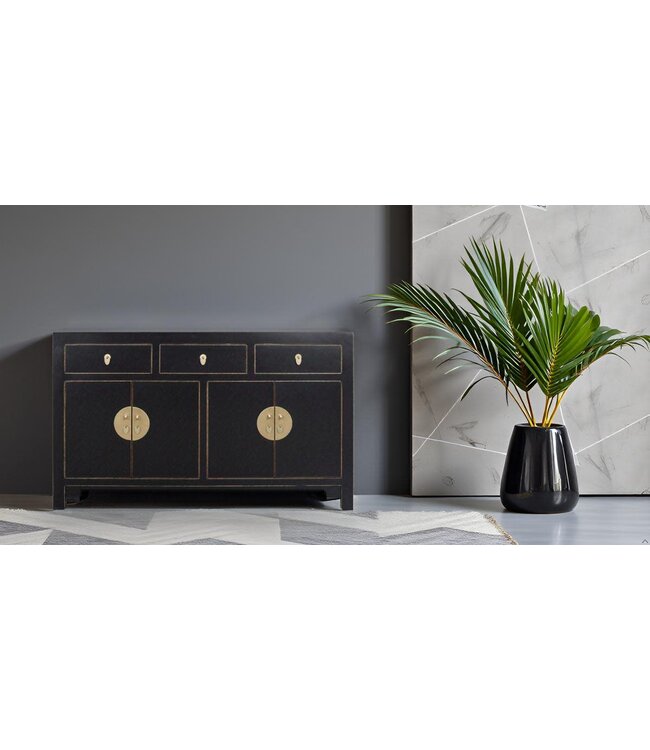 Buffet Chinois Onyx Noir - Orientique Collection L140xP35xH85cm