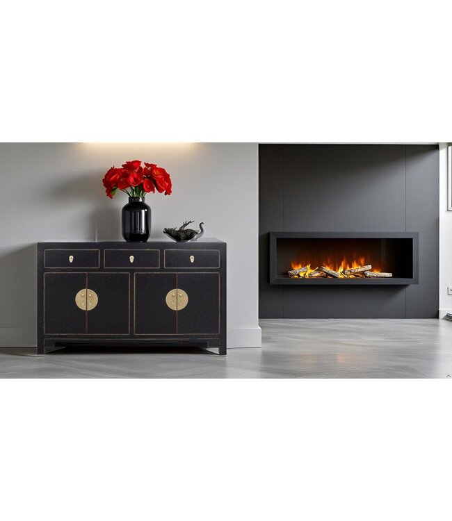 Chinese Sideboard Onyx Black - Orientique Collection W140xD35xH85cm