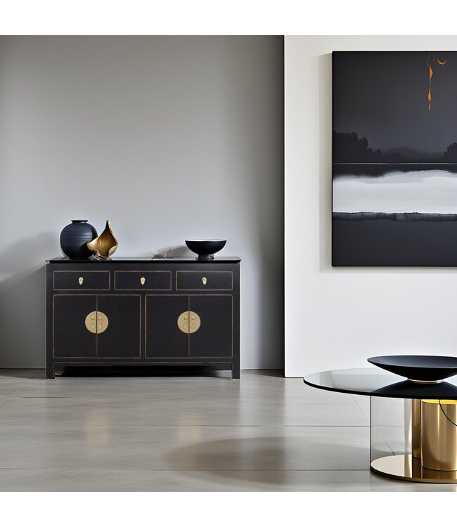 Chinese Dressoir Onyx Zwart - Orientique Collectie B140xD35xH85cm