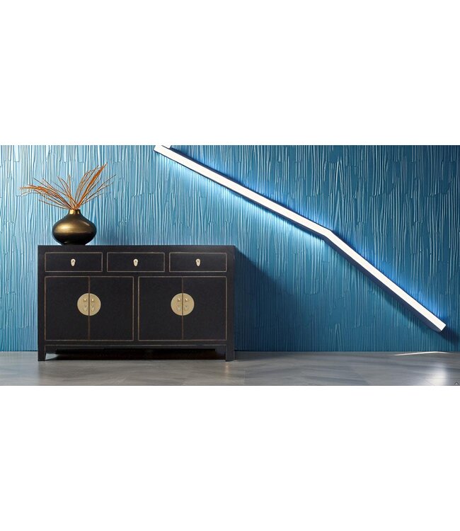 Chinesisches Sideboard Onyx Schwarz - Orientique Kollektion B140xT35xH85cm