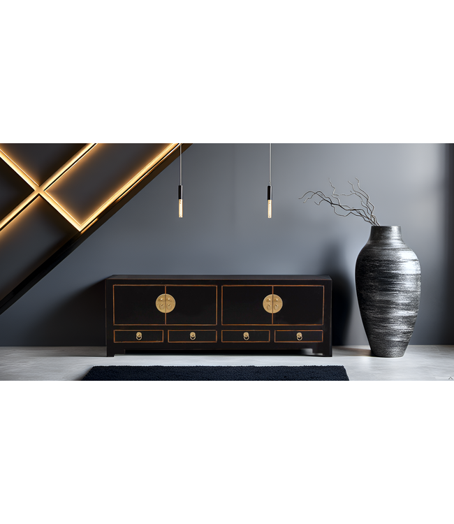 Mobile TV Cinese Onice Nero - Orientique  Collezione L130xP40xA45cm