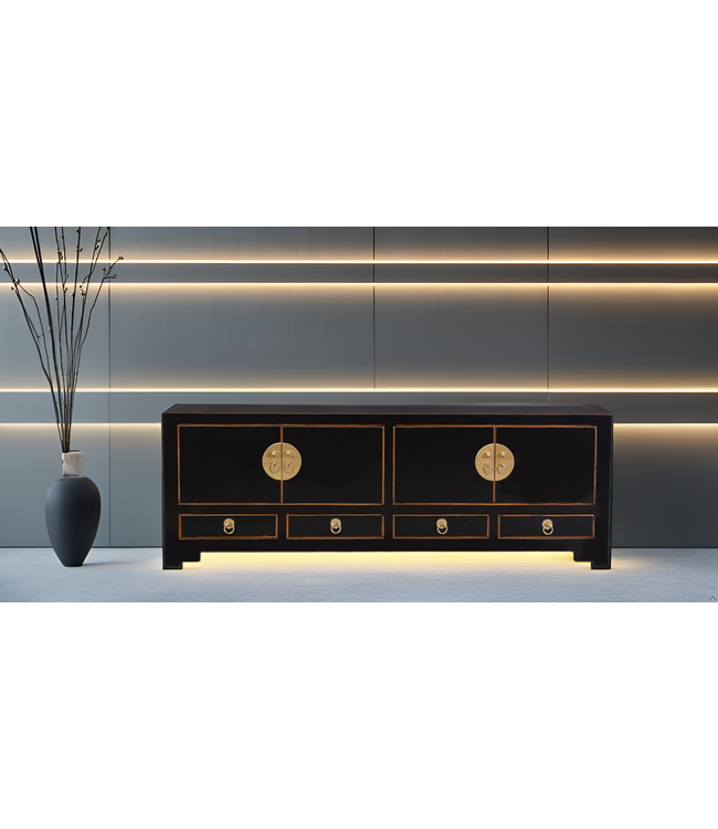 Mueble TV Chino Ónix Negro - Orientique Colección An130xP40xAl45cm