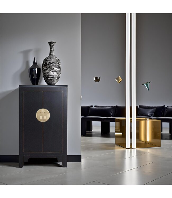 Chinese Kast Onyx Zwart - Orientique Collection B70xD40xH120cm