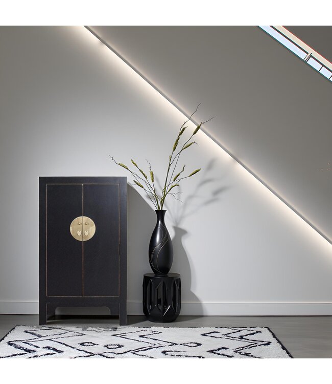 Armoire Chinoise Onyx Noir - Orientique Collection L70xP40xH120cm