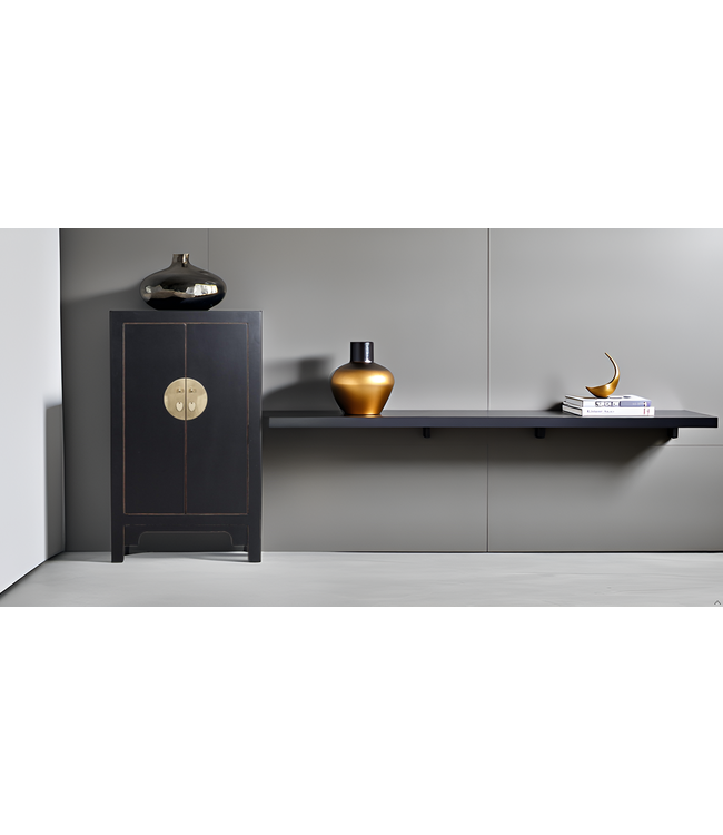 Chinese Kast Onyx Zwart - Orientique Collection B70xD40xH120cm