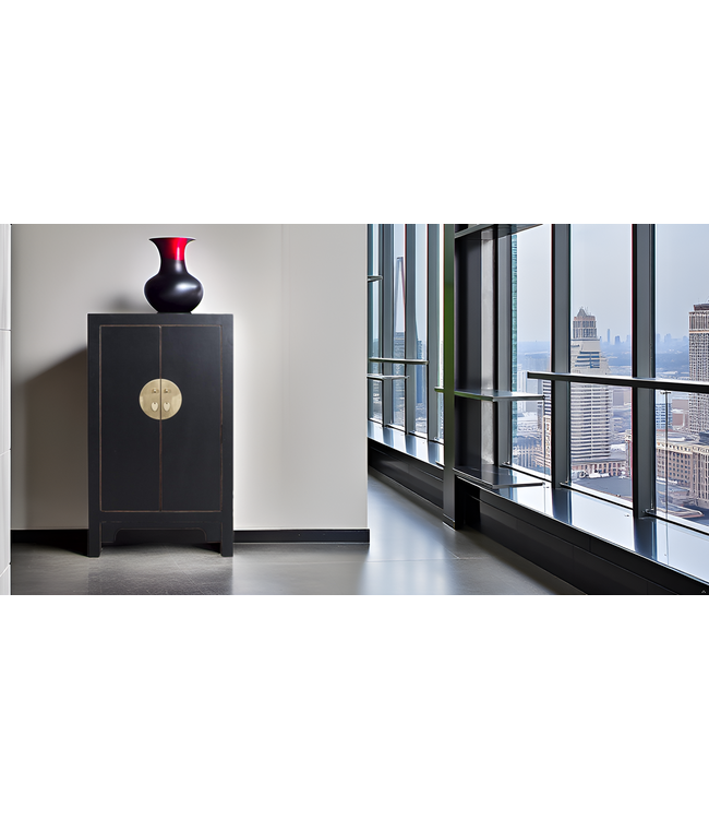 Chinese Kast Onyx Zwart - Orientique Collection B70xD40xH120cm