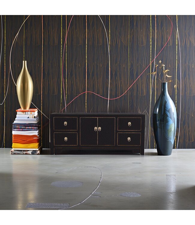 Chinese TV Kast Onyx Zwart - Orientique Collectie B106xD45xH46cm