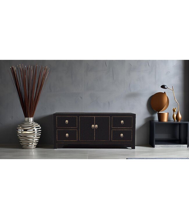 Chinese TV Kast Onyx Zwart - Orientique Collectie B106xD45xH46cm