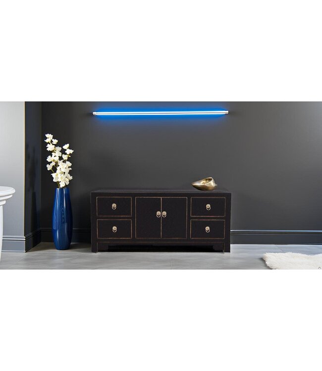 Meuble TV Chinois Onyx Noir - Orientique Collection L106xP45xH46cm