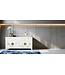 Credenza Cinese Bianca Neve Dipinto a Mano L180xP40xA85cm