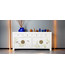 Buffet Chinois Blanc Neige Peinte à la Main L180xP40xH85cm
