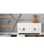 Credenza Cinese Bianca Neve Dipinto a Mano L180xP40xA85cm