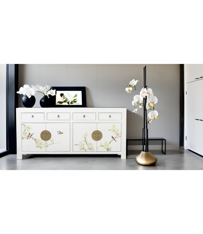 Chinese Sideboard Snow White Handpainted W180xD40xH85cm