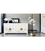 Credenza Cinese Bianca Neve Dipinto a Mano L180xP40xA85cm