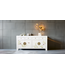 Buffet Chinois Blanc Neige Peinte à la Main L180xP40xH85cm