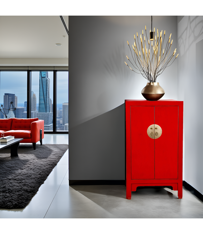 Chinese Kast Lucky Rood - Orientique Collection B70xD40xH120cm