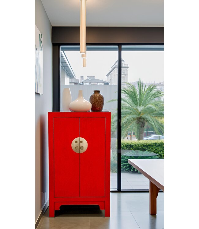 Armadio Cinese Lucky Rosso - Orientique Collezione L70xP40xA120cm