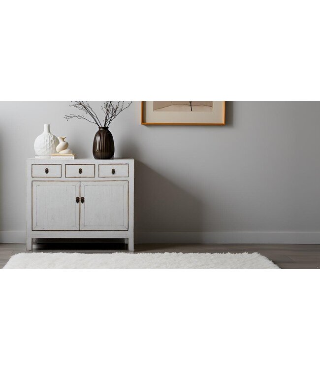 Aparador Chino Antiguo Blanco Alto Brillo A101xP39xAlt88cm