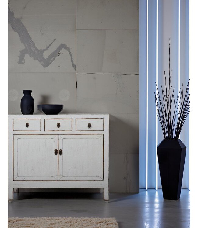 Credenza Cinese Antica Bianca Lucida L101xP39xA88cm