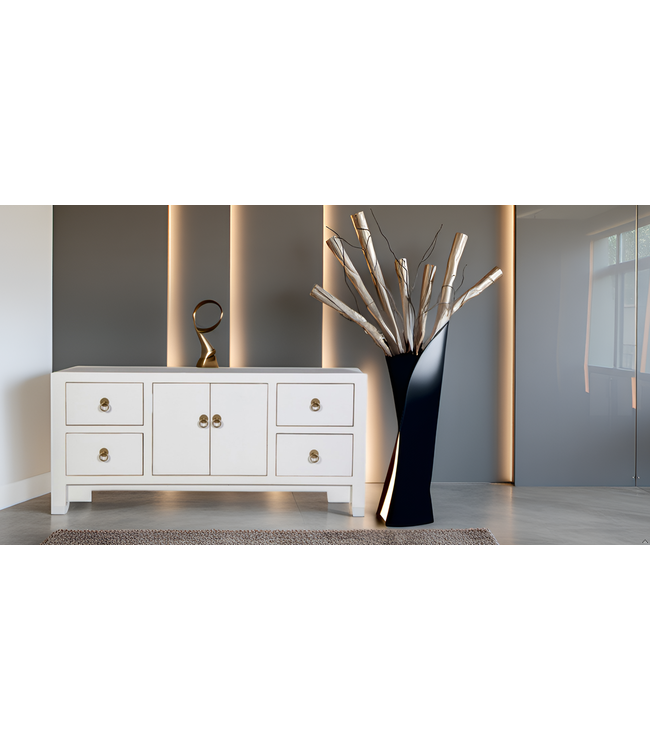 Mueble TV Chino Blanco Nieve - Orientique Colección An106xP45xAl46cm