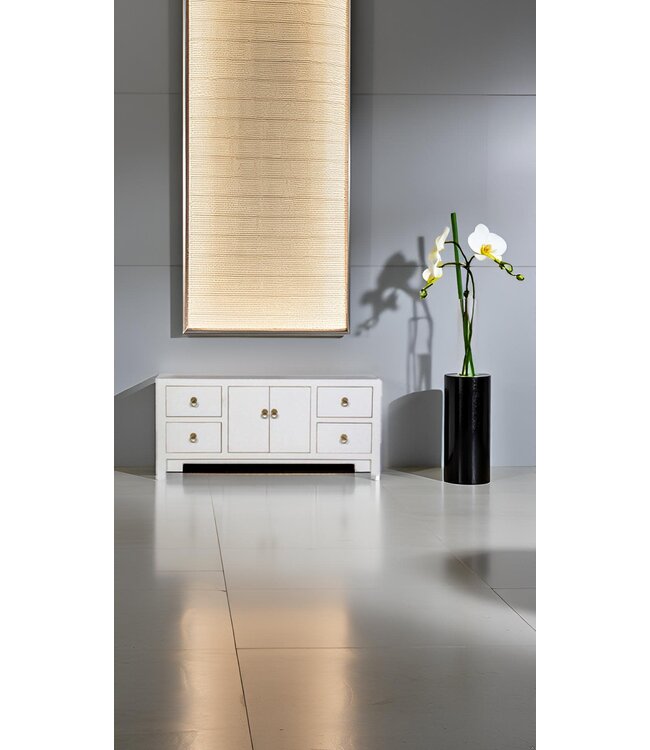Chinesisches TV Lowboard Schneeweiß - Orientique Kollektion B106xT45xH46cm