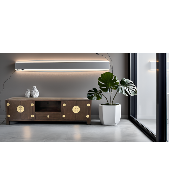 Mueble TV Chino con Bambú Trenzado a Mano Earthy Marrón An190xP56xAl56cm