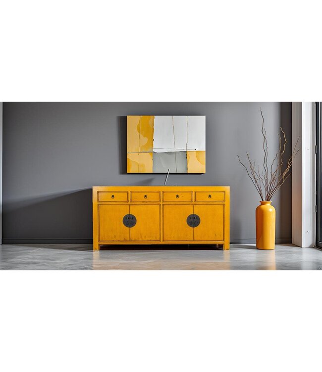 Buffet Chinois Jaune Marigold - Orientique Collection L180xP40xH85cm