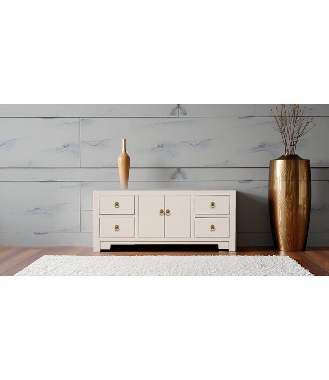 Chinese TV Cabinet Moonshine Greige - Orientique Collection W106xD45xH46cm