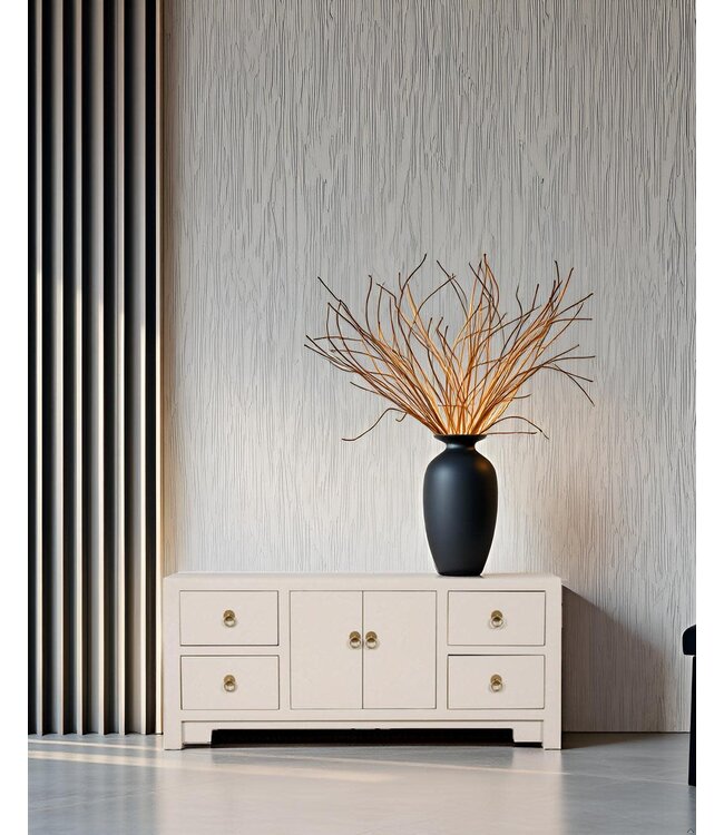 Mueble TV Chino Moonshine Gris - Orientique Colección An106xP45xAl46cm