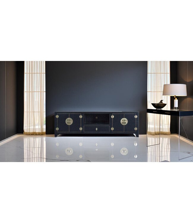 Mueble de TV Chino Negro Bambú A190xP56xAlt56cm