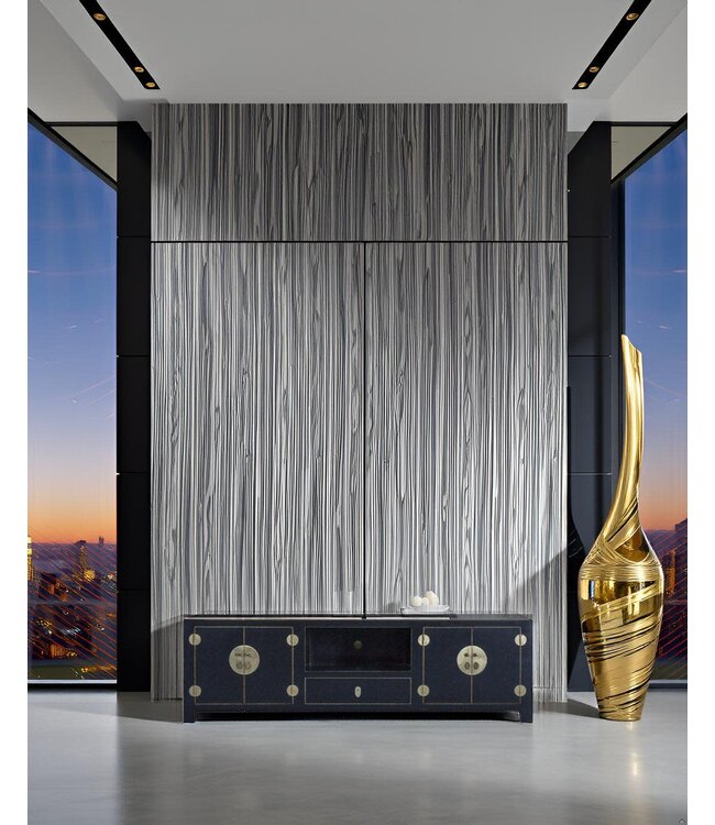 Mueble de TV Chino Negro Bambú A190xP56xAlt56cm